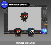 Alternative view of Ninja Runner Game Sprites