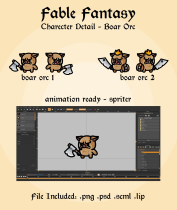 Alternative view of Fable Fantasy Monsters - Boar Orc