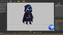 Alternative view of Nyxon Dark Assassin 2D Character with 15 Animation